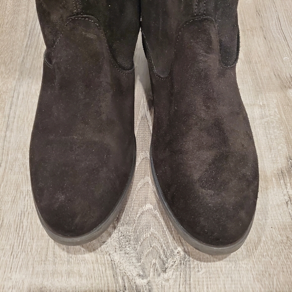 NEW BORN Dal Black Suede Over the Knee Boots - Picture 3 of 7